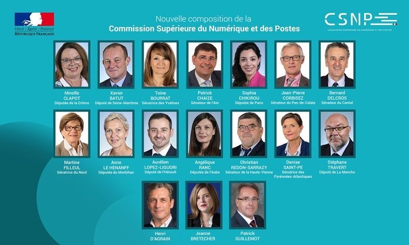 J’ai l’honneur de vous annoncer que j’ai été désignée par la Présidente de l'Assemblée Nationale, Yael Braunpivet, membre de la Commission Supérieure du Numérique et des Postes (CSNP).